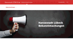 Desktop Screenshot of bekanntmachungen.luebeck.de