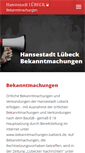 Mobile Screenshot of bekanntmachungen.luebeck.de